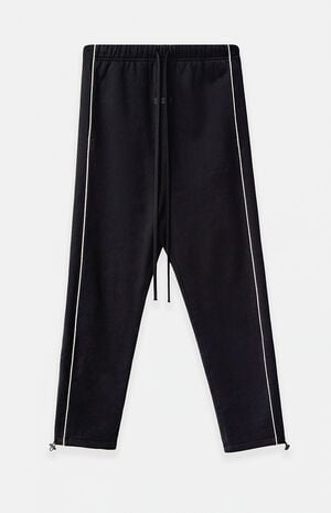 Jet Black & Cloud White Relaxed Fleece Sweatpants image number 1