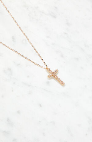 Gold Cross Necklace image number 2