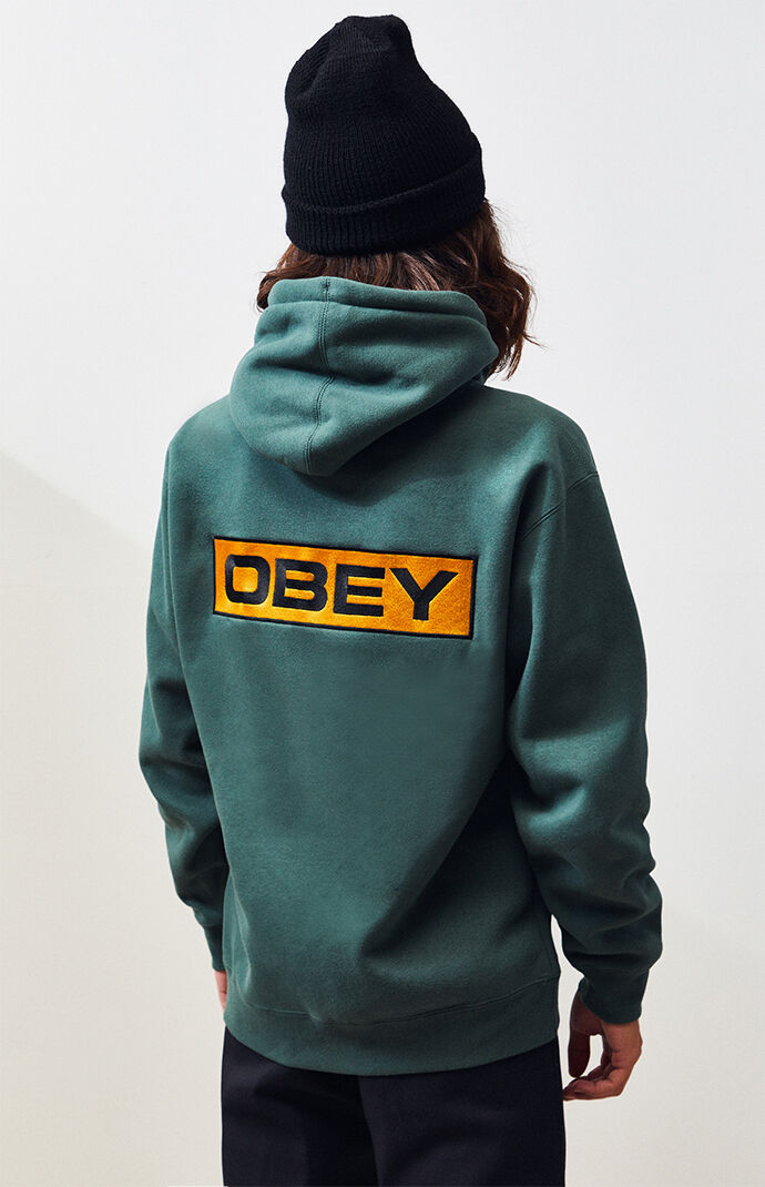 Obey embroidered hoodie clearance