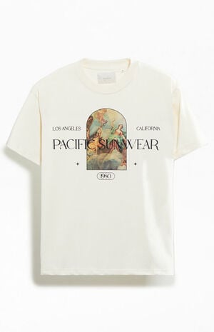 Cream Pacific Sunwear Renaissance Oversized T-Shirt