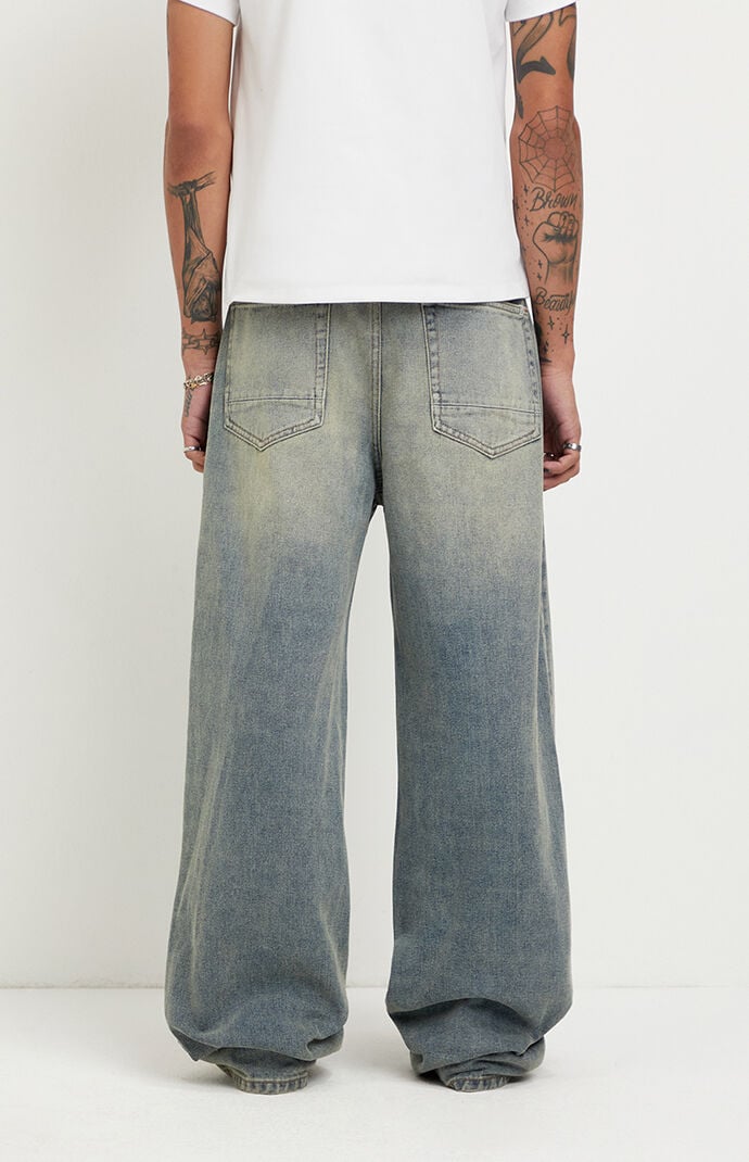 Pacsun Blake Extreme Baggy Jeans Medium Blue Light Wash