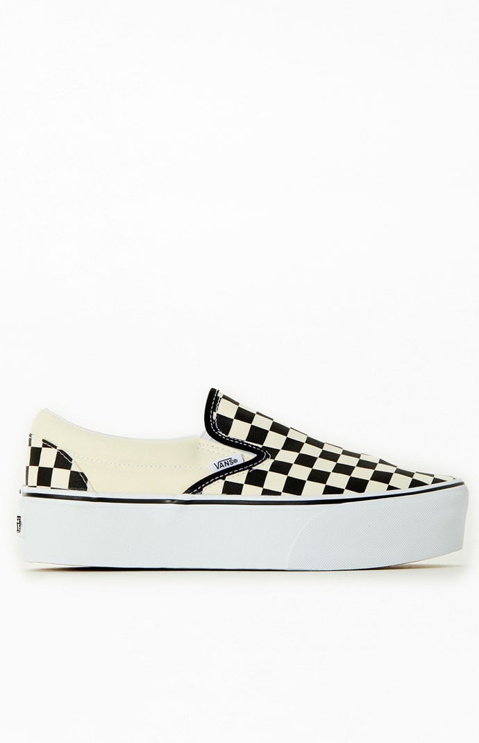 Vans checkered platform shoes store