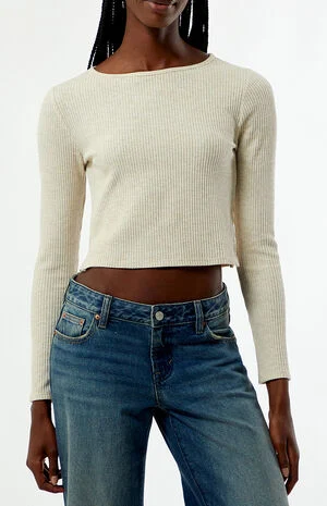 Waffle Knit Long Sleeve Top image number 4