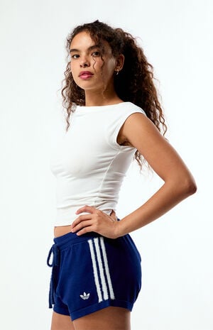 Navy Knit Shorts image number 4