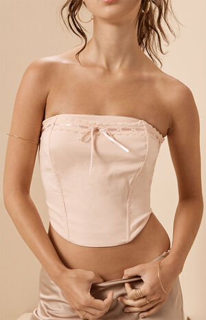Strapless Femme Trim Corset Top image number 2