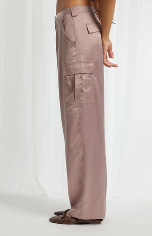 Satin Cargo Pants image number 3