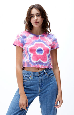 Flower Tie Dye T-Shirt Flower Tie Dye T-Shirt image number null
