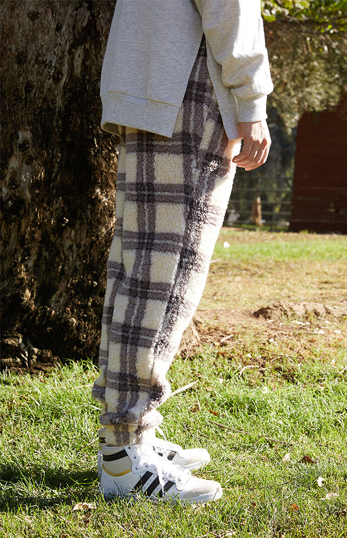 Plaid sale joggers pacsun