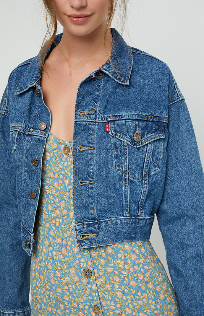 levi's womens cropped denim jacket