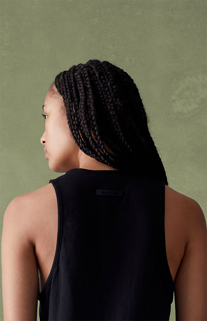 Fear of God ESSENTIALS Women's Jet Black Core Tank Top | Pacsun