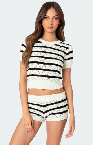 Galia Striped Knit Top image number 1