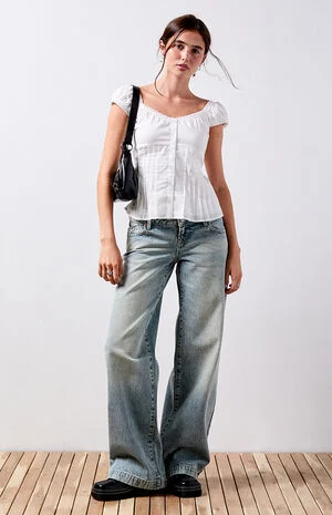 Carla Ruched Button Up Top image number 1