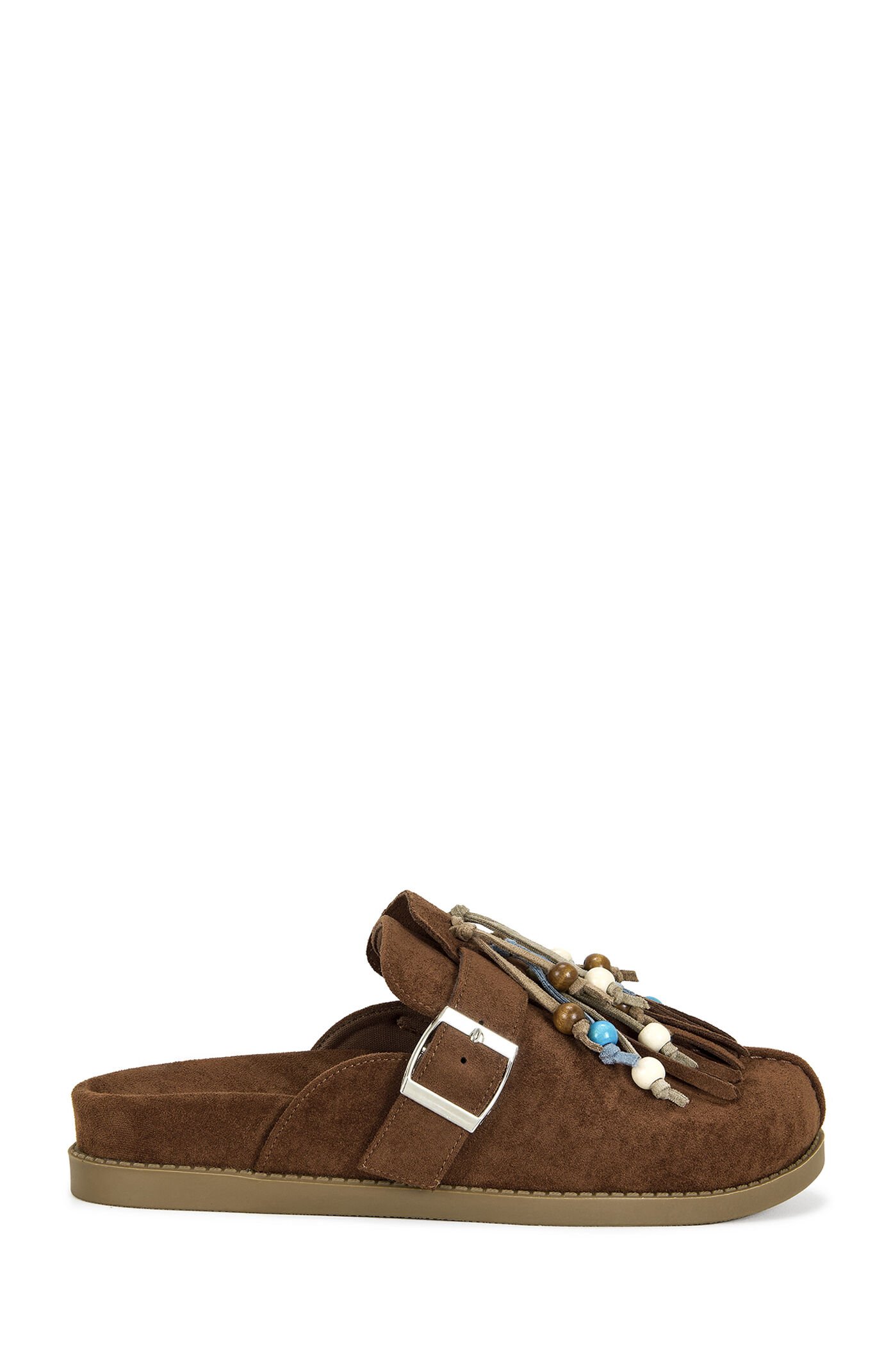 AZALEA WANG Women's Brown Abeille Tassel Mules