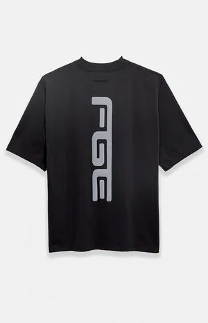 Vintage Black Paneled Modern T-Shirt image number 1