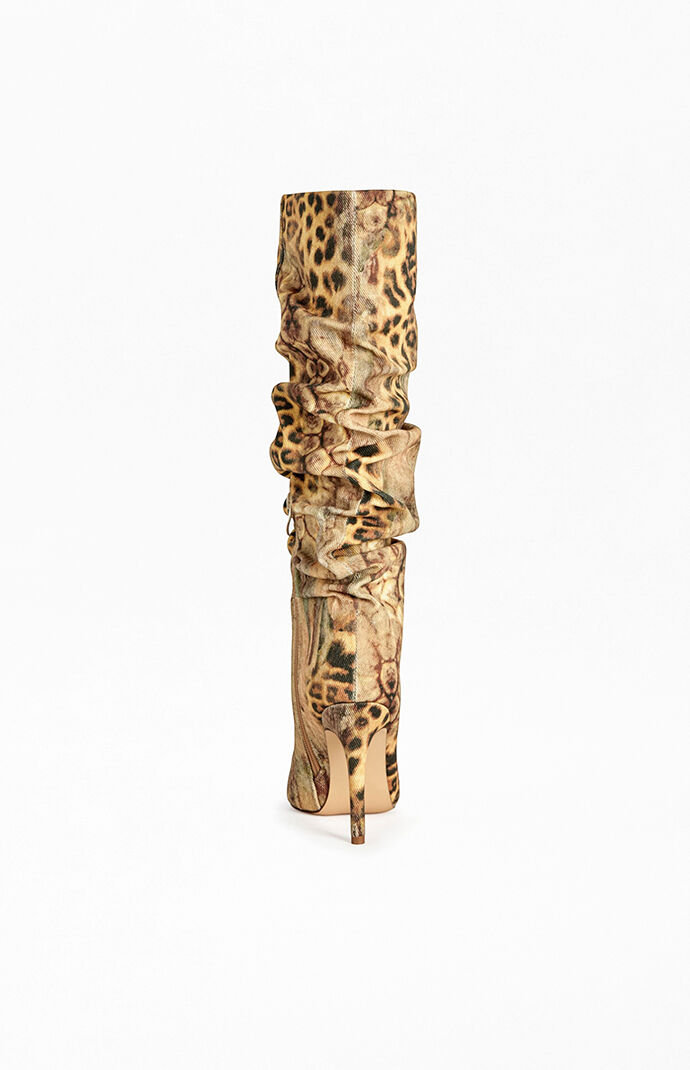 AZALEA WANG Women's Sterre Leopard Stiletto Boots