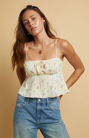 Tie Front Trim Cami image number 1