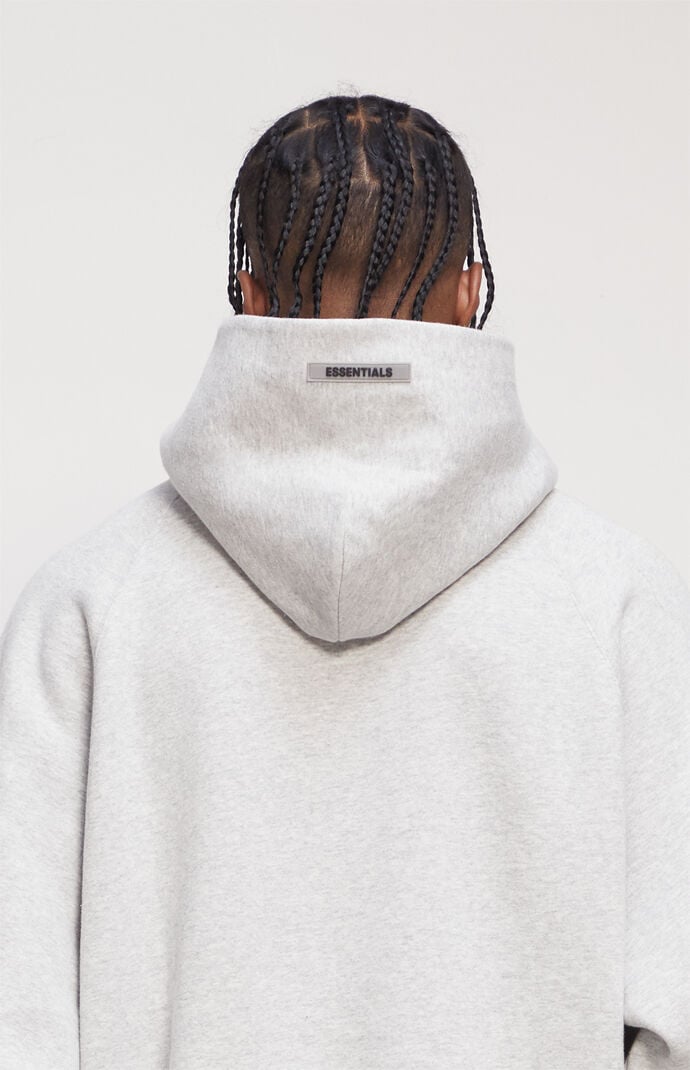 fear of god essentials core pullover moletom com capuz heather grey