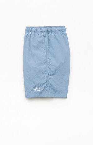 Blue Collegiate Solid 6.5" Swim Trunks image number 3