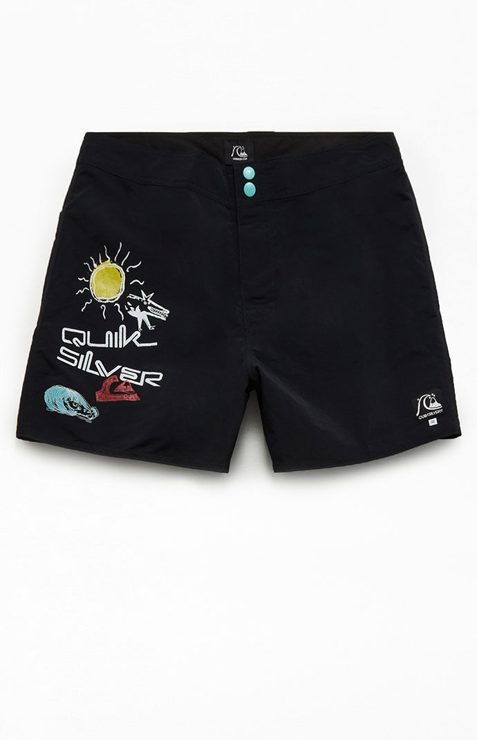 Quiksilver Men s Snap Button 15 Boardshorts in Black Size 38