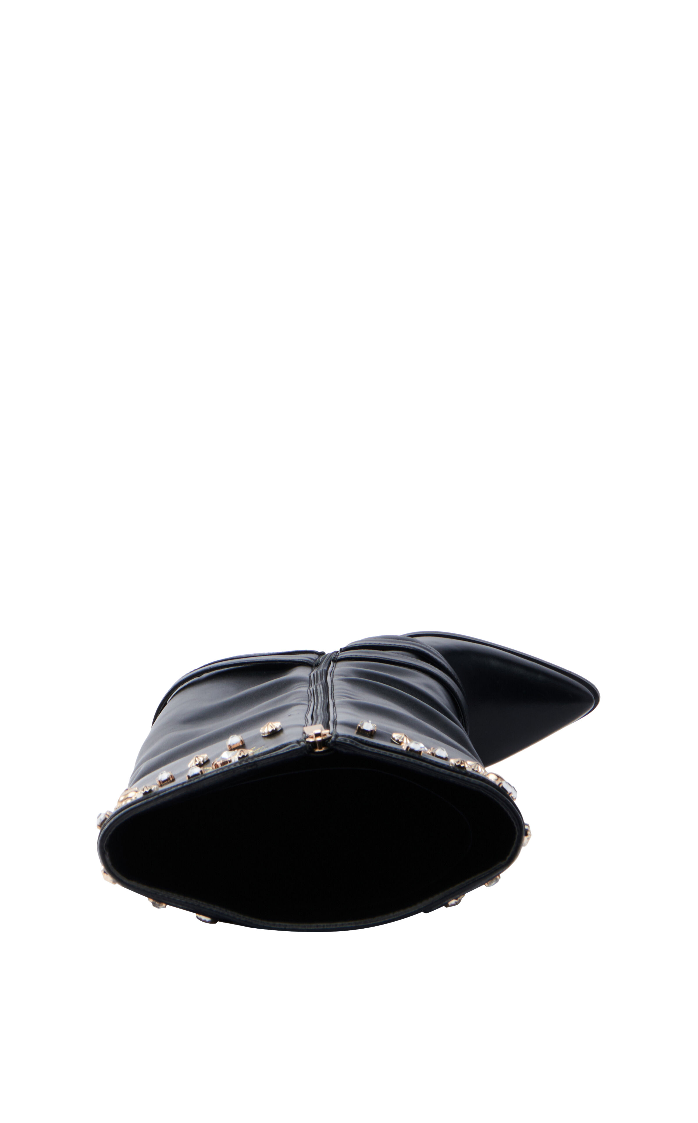 AZALEA WANG Women's Mahmoud Black Sunburst Foldover Boots