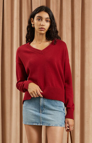 Eliza V-Neck Pullover Sweater