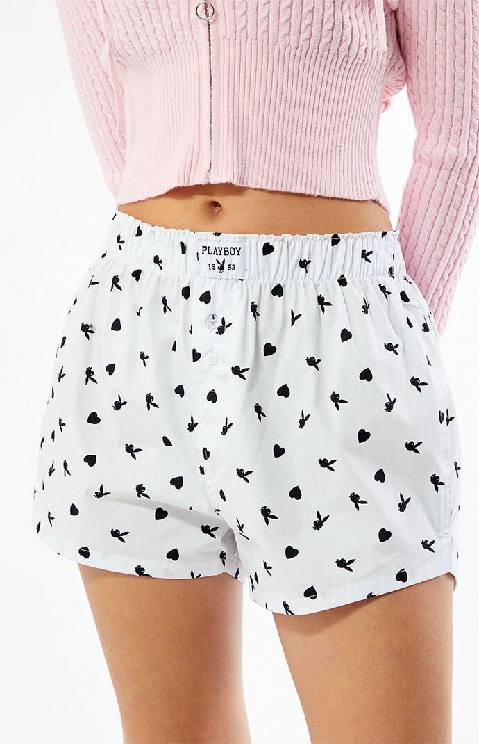 【PacSun限定】Playboy By PacSun ベロア ショートパンツ Pacsun x Playboy Backstage Nylon Shorts Mens Medium Peach