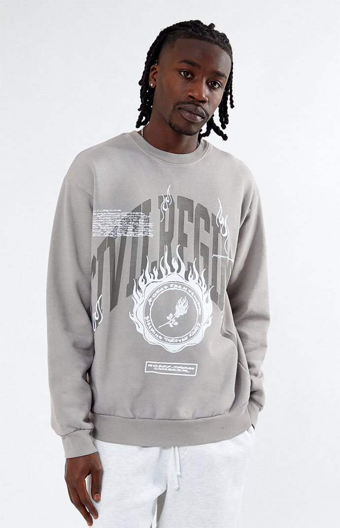Civil Burning Soul Crew Neck Sweatshirt | PacSun