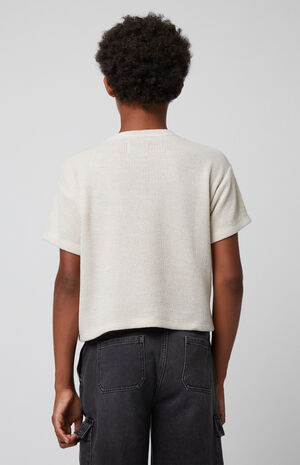 Oatmeal Boxy Oversized T-Shirt image number 4