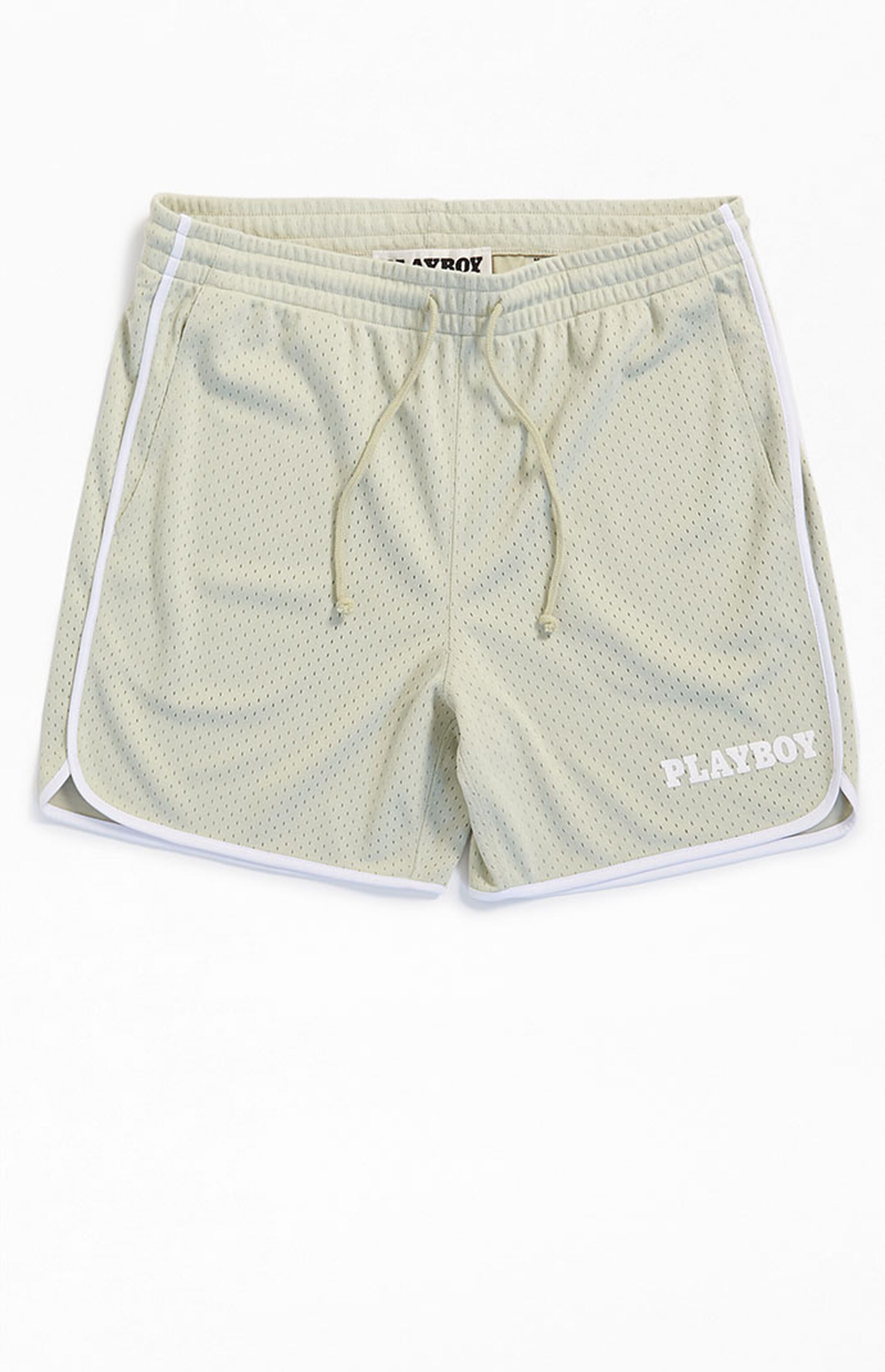Playboy By PacSun Mesh Scalloped Basketball Shorts PacSun