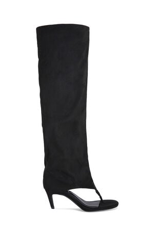 Women's Chandi Black Stiletto Sandal Boots image number 1