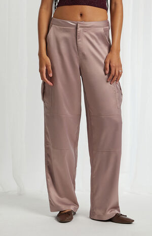 Satin Cargo Pants image number 2