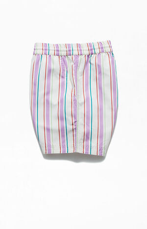 Pink Stripe 15" Swim Trunks image number 3