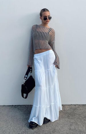 White Miriah Maxi Skirt image number 4