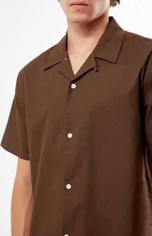Elai Brown&nbsp;Linen Camp Shirt&nbsp; image number 2
