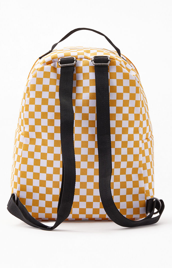 yellow flower checkered vans