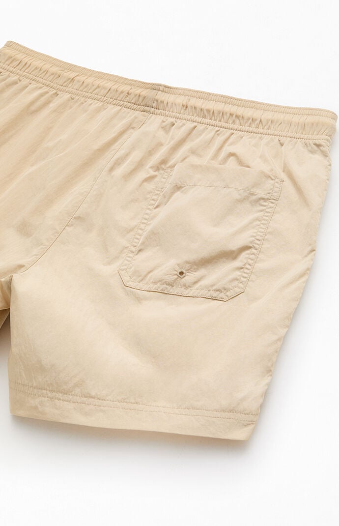 Pacsun White Rose 4.5" Volley Swim Trunks
