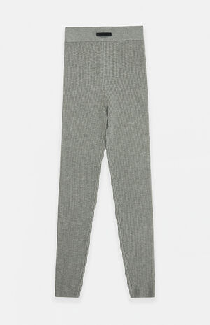 Women's Concrete Heather Waffle Knit Leggings image number 1
