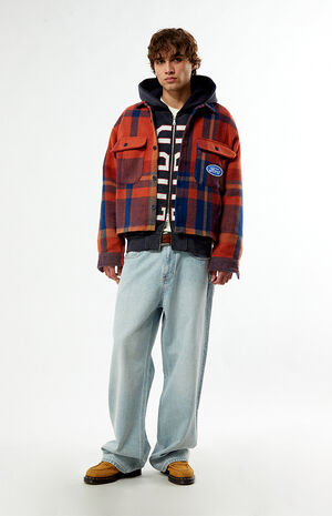 Plaid Cropped Long Sleeve Shirt image number 4