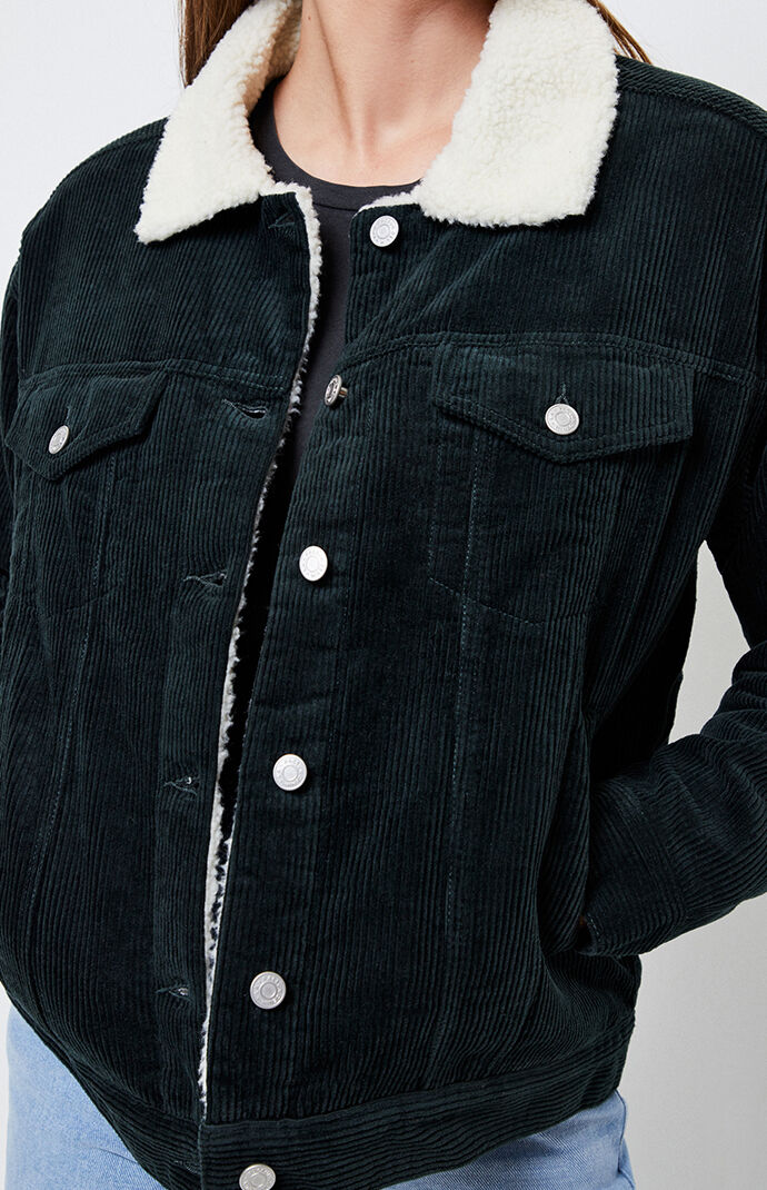 pacsun sherpa corduroy trucker jacket