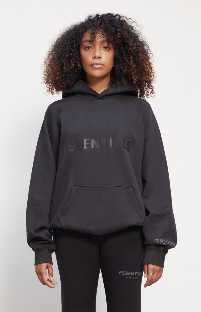 Essentials black top hoodie womens