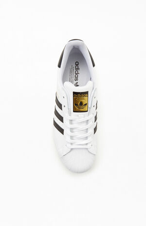 White & Black Superstar Shoes image number 5