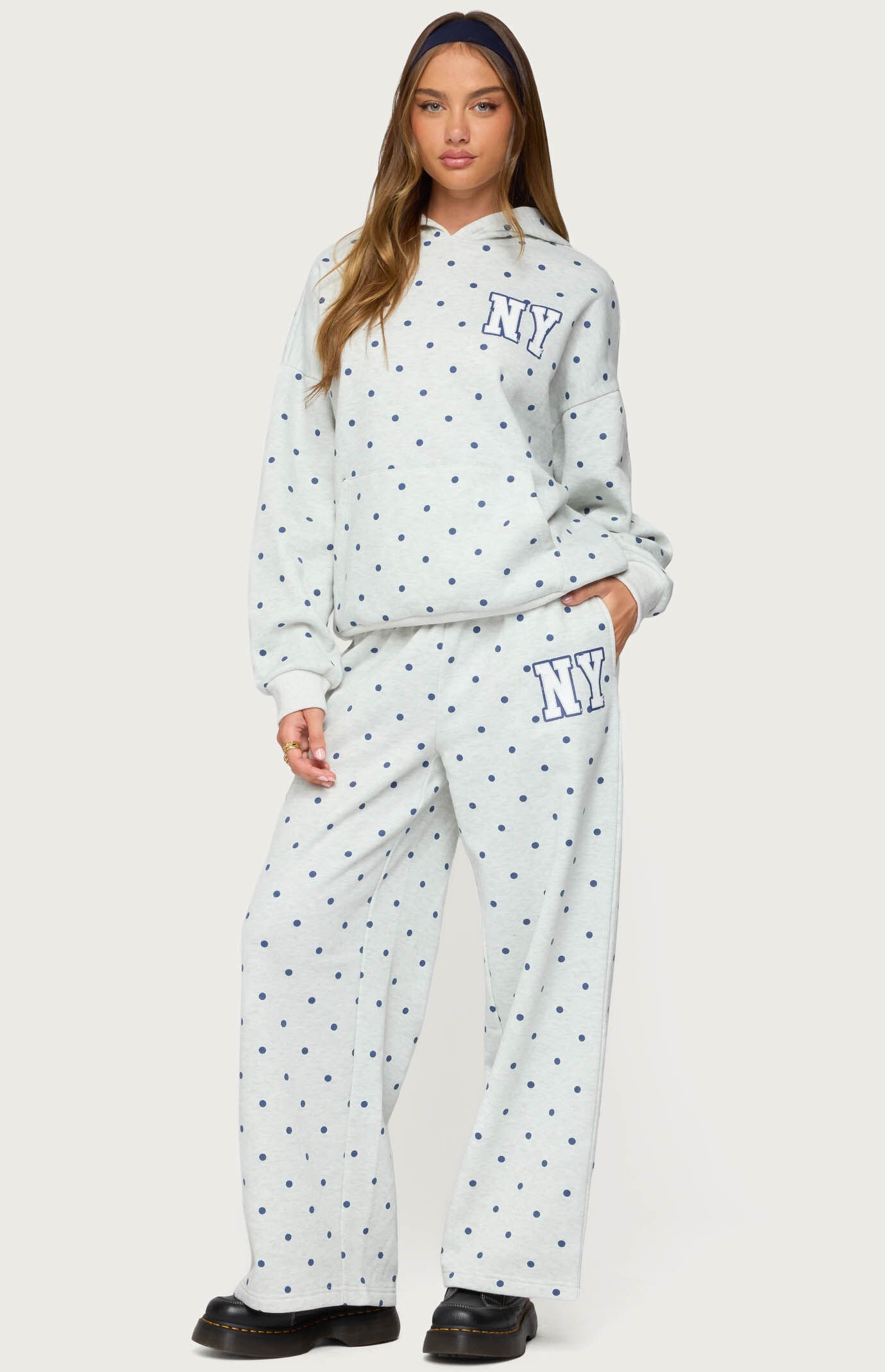 Edikted NY Babe Polka Dot Sweatpants