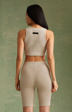 Women's Silver Cloud Sweater Knit Biker Shorts image number 4