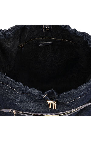 Vintage Chain Dark Denim Hobo Bag image number 7
