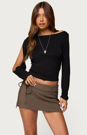 Cade Cut Out Sleeves Boat Neck Top image number 1