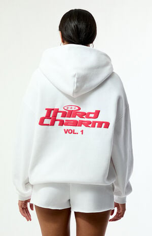 White & Pink Puff Graphic Vol. 1 Hoodie image number 4