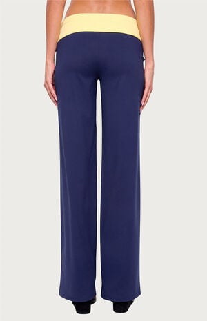 Dayna Contrast Foldover Straight Leg Pants image number 3