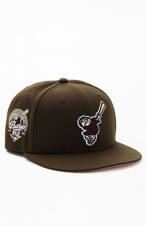brown padres fitted hat