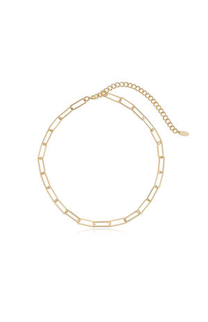 Mixed 18k Gold Plated Chain Necklace image number 5