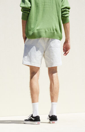 Stripe Textured Linen Shorts image number 4
